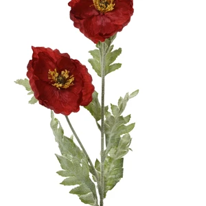 Artificial Red Poppy Stem 106cm - image 2