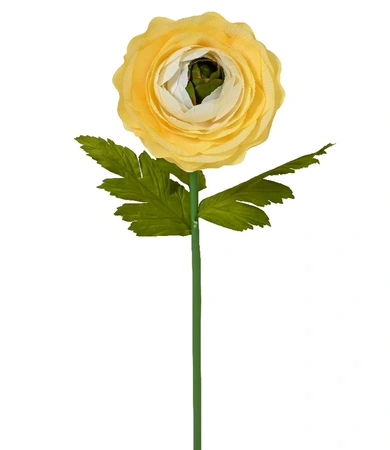 Artificial Yellow Ranunculus Stem 125cm