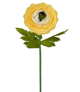 Artificial Yellow Ranunculus Stem 125cm
