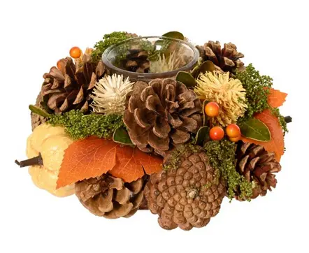 Autumn Pine Cone x1 C/Holder