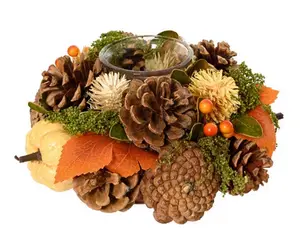 Autumn Pine Cone x1 C/Holder