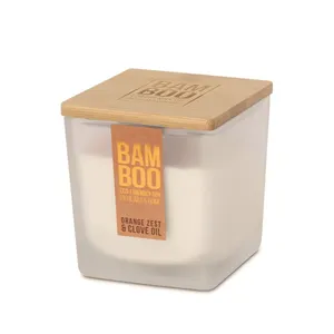 Bamboo Large Jar Candle - Orange Zest & Clove Oil