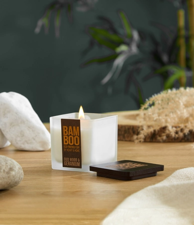Bamboo Small Jar Candle  Oudwood & Geranium - image 2