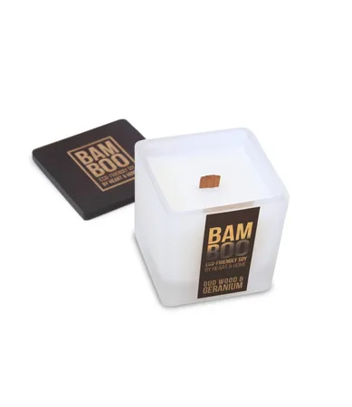 Bamboo Small Jar Candle  Oudwood & Geranium - image 3