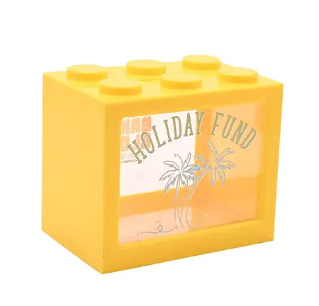 Bank Blox Yellow Money Box - Holiday Fund - image 1