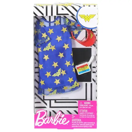 Barbie Wonder Woman Doll Fashions Outfit Blue Star Dress & Fashion Accessory Toy - image 2