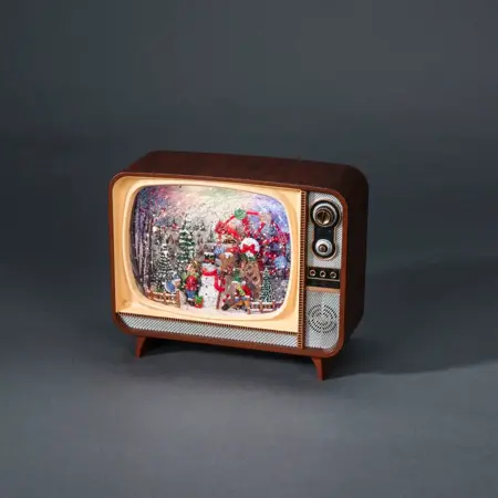Battery Operated WL TV Snowman & Christmas Tree, Music, Timer - image 2