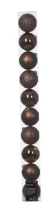 Bauble Polystyrene Sh-m-glitter Mix