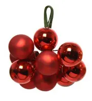 Baubles on wire glass shiny, matt mix