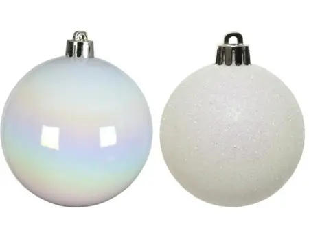 Baubles polystyrene shiny, glitter mix - image 2