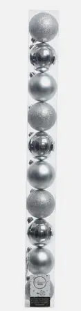 Baubles polystyrene shiny, matt, glitter mix