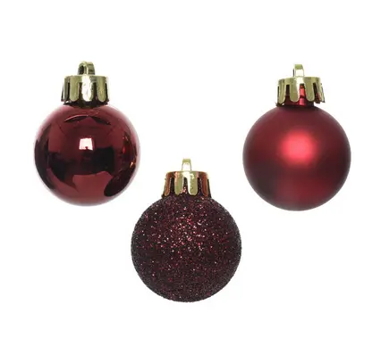 Baubles polystyrene shiny, matt, glitter mix - image 2