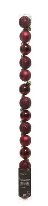 Baubles polystyrene shiny, matt, glitter mix - image 1