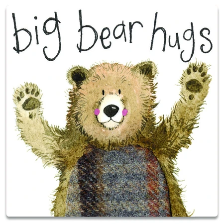 Bear Hugs Fridge Magnet by Alex Clark