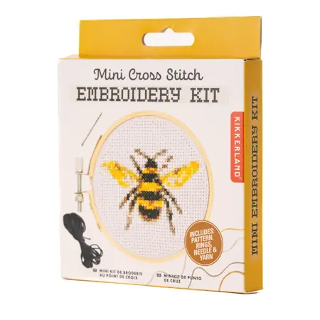 Bee Minicross Stitch Embroiderykit - image 1