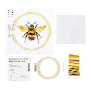 Bee Minicross Stitch Embroiderykit - image 4