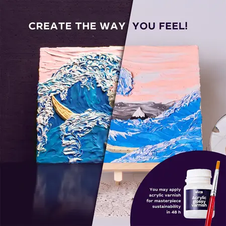 “Big wave in Kanawaga” SENSORY ART Creative SET 30×40 cm - image 6