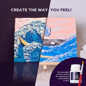 “Big wave in Kanawaga” SENSORY ART Creative SET 30×40 cm - image 6
