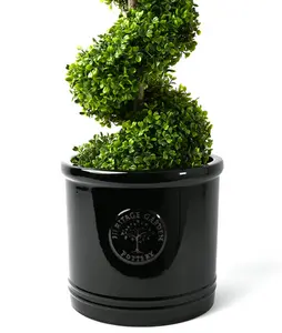 Black Heritage Cylinder Plant Pot 20cm - image 2