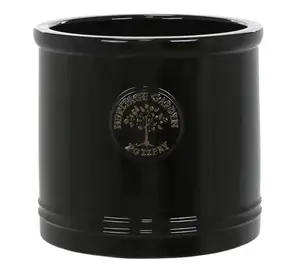 Black Heritage Cylinder Plant Pot 20cm - image 1