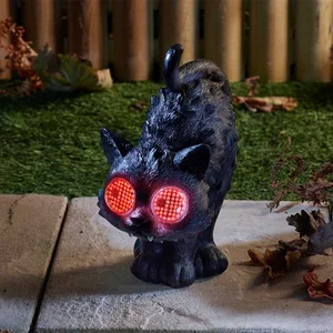 Blinkin' Scaredy Cat Halloween Decoration – 24cm