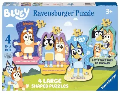 Bluey  4 Large Shaped Puzzles