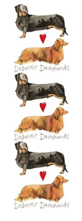 Bm12 Debonair Dachshunds Bookmark - image 1