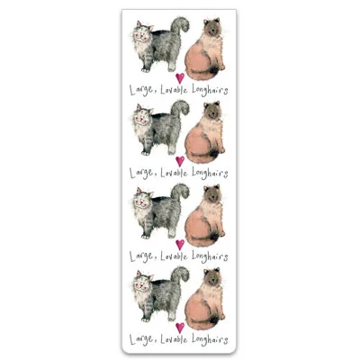 Bm18 Large Lovable Longhairs Bookmark - image 1