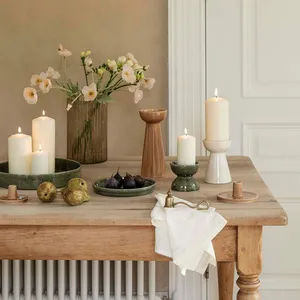 Bowen Pillar Candle Holder Fawn H22cm D9cm - image 2
