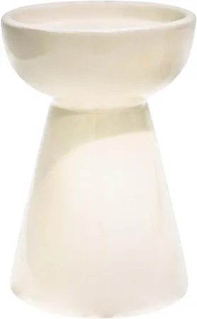 Bowen Pillar Candle Holder Linen H14cm D9cm - image 1