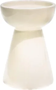 Bowen Pillar Candle Holder Linen H14cm D9cm - image 1