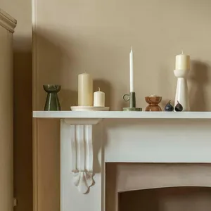Bowen Pillar Candle Holder Moss H14cm D9cm - image 3