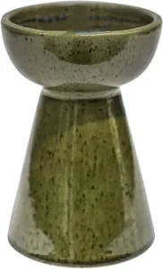 Bowen Pillar Candle Holder Moss H14cm D9cm - image 1