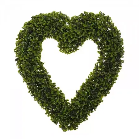 Boxwood Heart Garland 40cm - image 2