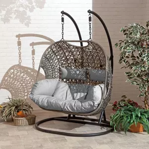 Brampton Double Cocoon Chair w/Grey Cushion