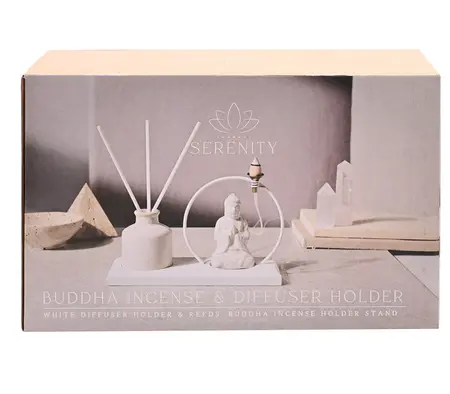 Buddha Incense and Diffuser Holder - White - image 3