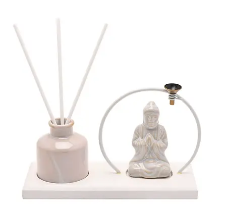Buddha Incense and Diffuser Holder - White - image 1