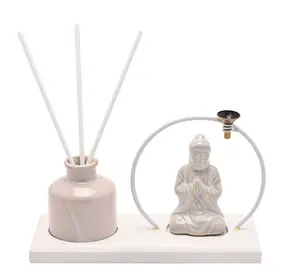 Buddha Incense and Diffuser Holder - White - image 1
