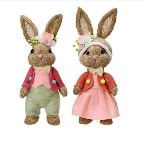 Bunny grass flower, hat, bow, clothes