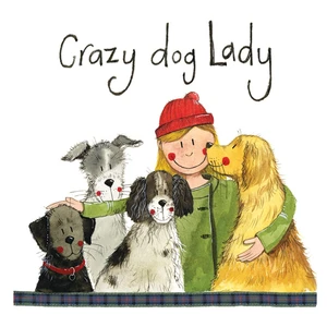 C154 Crazy Dog Lady Coaster