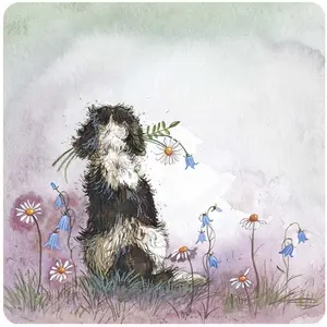 C192 Spaniel And Flowers Coaster