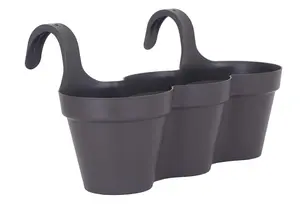 Capri Balcony Triple Pot 54Cm Anthracite