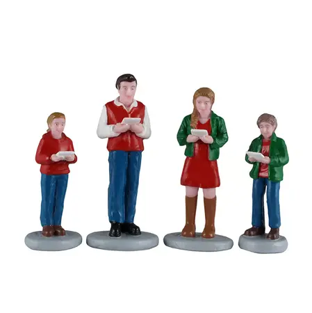 CAROLING FAMILY, SET OF 4