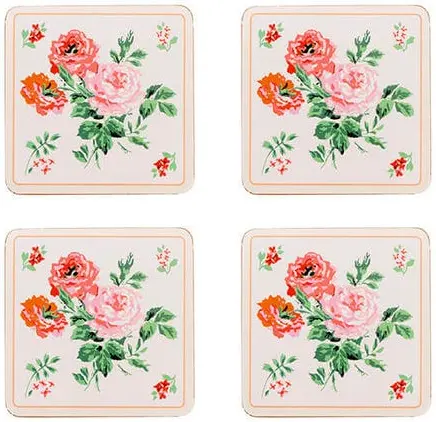 Ck Archive Rose 4Pk Cork Back Coasters - image 1