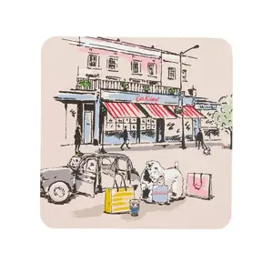 Cath Kidson Billie Goes To Town 4 Pack Cork Back Coasters - image 2