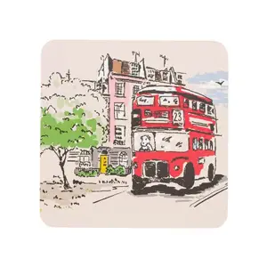 Cath Kidson Billie Goes To Town 4 Pack Cork Back Coasters - image 4