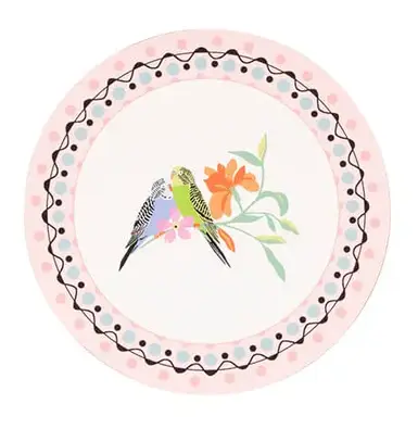 Ck Budgie Cb Round Coasters 4Pk