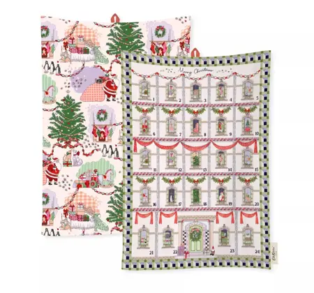 Cath Kidson Christmas Ditsy 2 Pack of Tea Towels