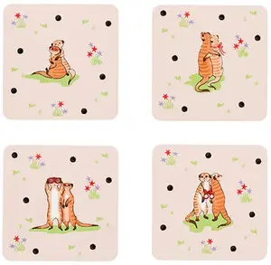 Ck Meerkats 4Pk Cork Back Coasters - image 1