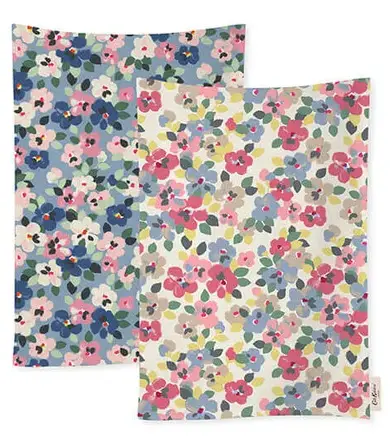 Ck Painted Pansies 2Pk Tea Towels